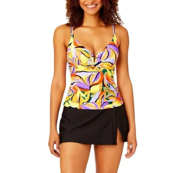 Anne Cole Women’s Tankini Swim Top Size Medium - Picture 2 of 12